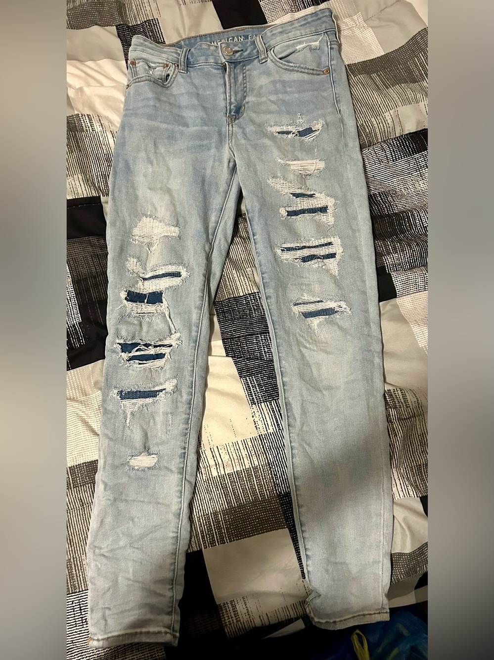 Light Blue Distressed Skinny Jeans 👖